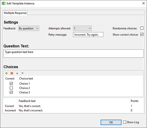 Template Wizard Panel Template Wizard Panel