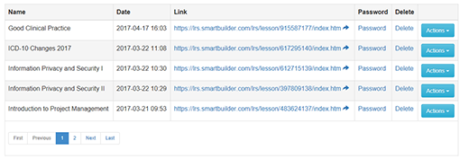 Sharing Feature with links to uploaded lessons Sharing Feature with links to uploaded lessons