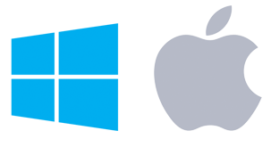 PC Windows and Apple Logos