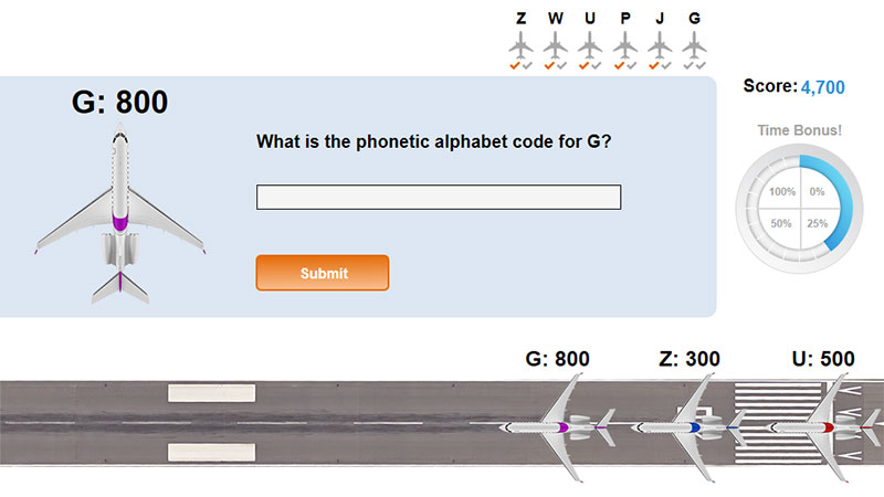 Phonetic Code Word Game Elearning Example