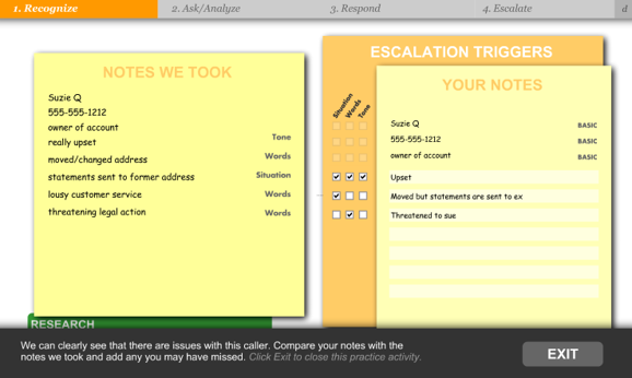 customer service elearning prototype