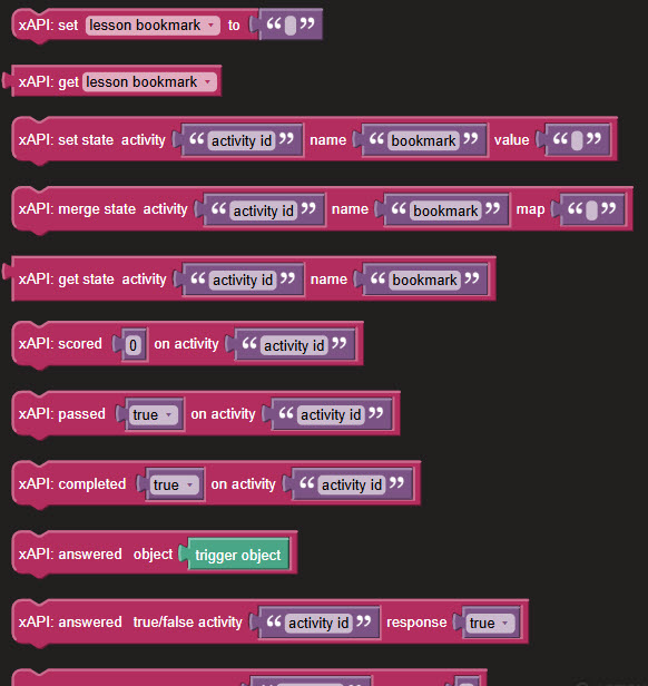 xAPI tracking - custom