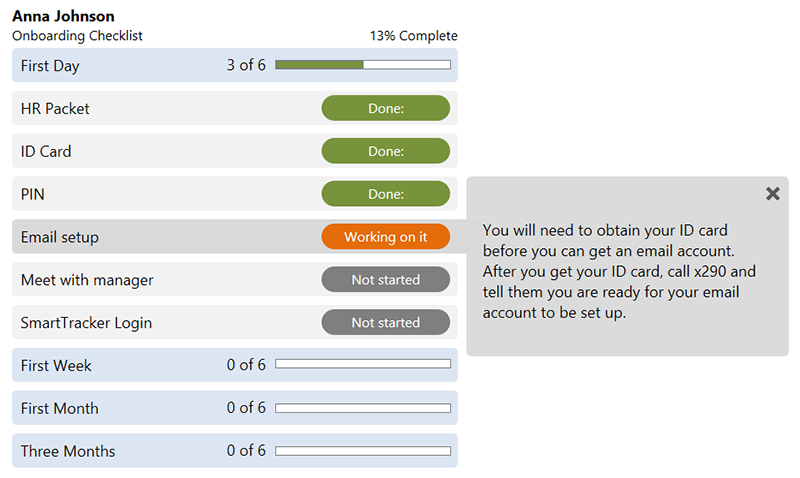 Responsive Checklist SmartBuilder Elearning Example